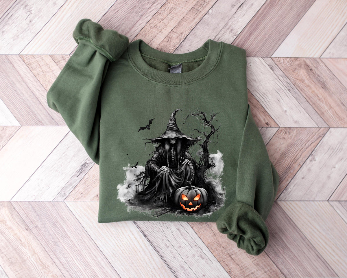 Witch Halloween Sweatshirt Womens Halloween Shirt Halloween Skull Party Shirt Fall Sweatshirt Halloween Gift Halloween Costume Sweatshirt – Fan Favorite · Great Gift For Fans