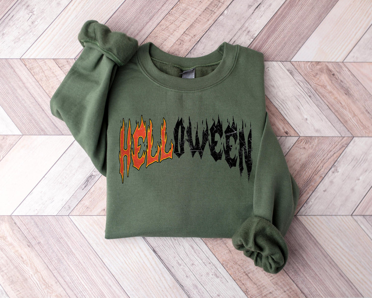 Helloween SweatshirtWoman Halloween SweatshirtHalloween SweaterHalloween GiftCute Fall SweatshirtHelloween Shirt Sweatshirt – Aesthetic Look · High-Quality Print