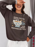 Cute American History Sweatshirt for History Professor or Social Studies Teacher Historical Tea 90s Aesthetic Goose Boho Retro Flowers Sweatshirt – Cozy Vibes · Top Pick For Any Outfit