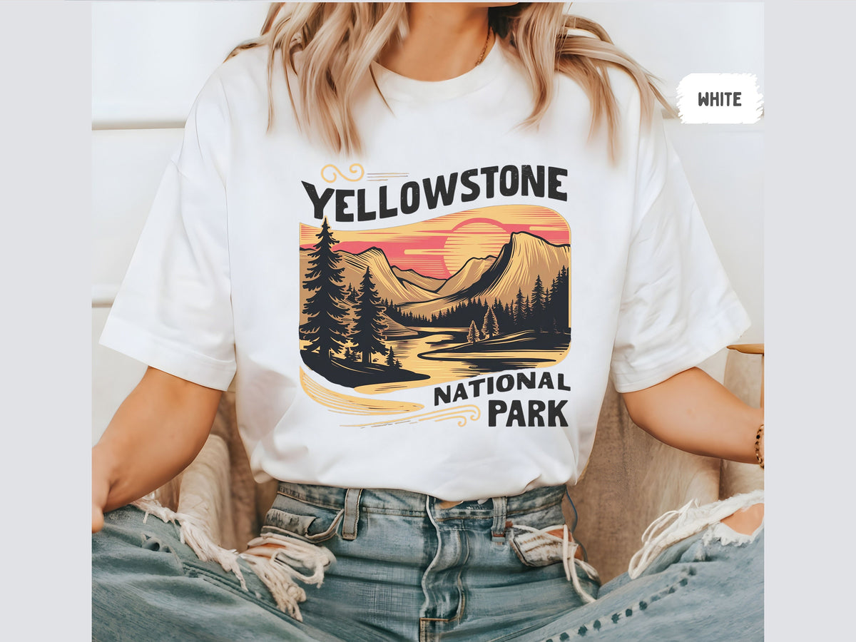 Yellowstone National Park Comfort Colors Shirt Montana Vintage Shirt Wyoming tee Yellowstone Family Trip Yellowstone Park gifts Hiking trip Graphic Tee – Easygoing Wear · Great Gift For Fans