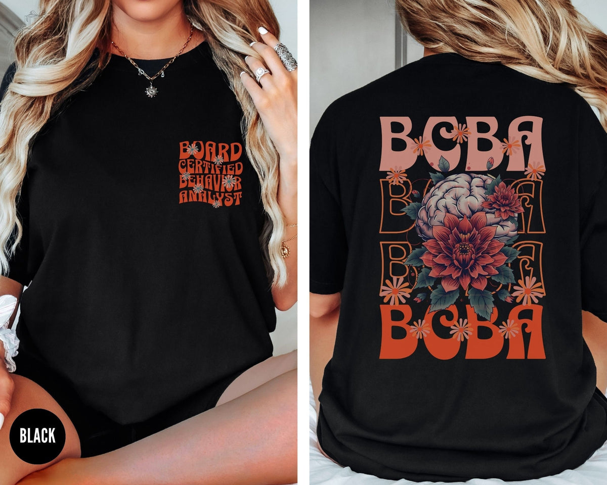 Bcba Comfort Colors Shirt Board Certified Behavior Analyst TShirt Front Back Design Behavior Technician Tee Aba Therapist Gift Inclusion Graphic Tee – Aesthetic Look · High-Quality Print