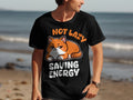 Funny Lazy Animal TShirt Humorous Cat Design Tee Saving Energy Graphic Shirt Casual Wear Cute and Comfy Trendy Top Graphic Tee – Warm & Stylish · Great Gift For Fans