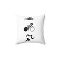 Triathlon Logo Style Spun Polyester Square Pillow Graphic Tee – Soft Feel · Top Pick For Any Outfit