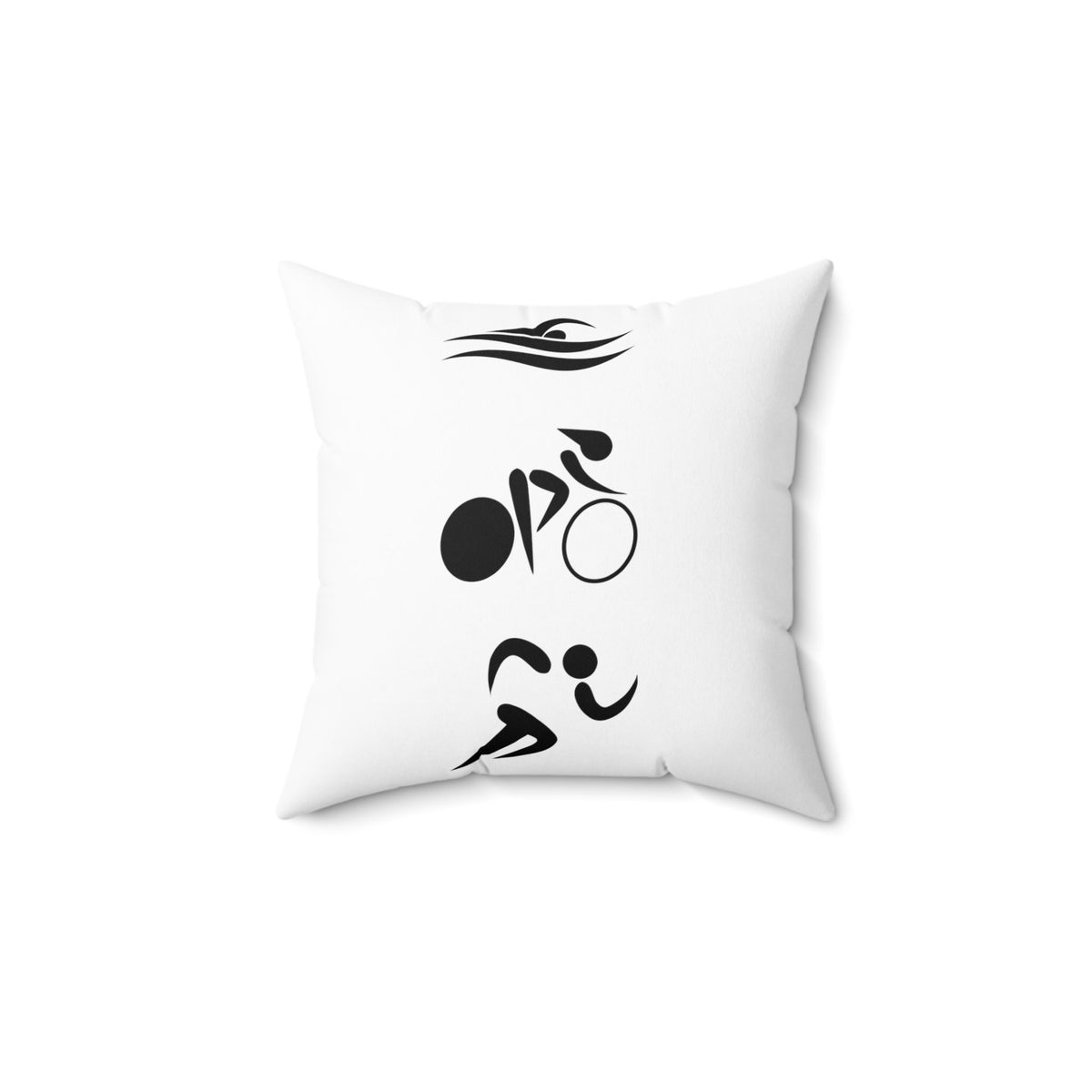 Triathlon Logo Style Spun Polyester Square Pillow Graphic Tee – Soft Feel · Top Pick For Any Outfit