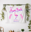 Miami Bach Banner Miami Bachelorette Banner Tapestry Custom Bridal Party Shower Decor Bachelorette Weekend Backdrop Bridal Party Welcome Graphic Tee – Warm & Stylish · Great Gift For Fans
