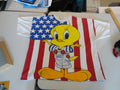 Vintage 90s Tweety Bird Looney Tunes American Flag Patriotic 4th Of July T Shirt XL Graphic Tee – Premium Graphic · High-Quality Print