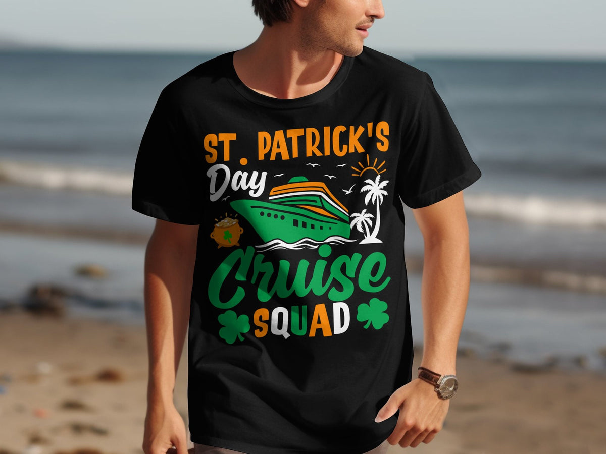 St Patrick39s Cruise TShirt Fun Cruise Holiday Tee Ship Design Shirt Holiday on the Seas Perfect for Cruise Lovers Bold Colors Graphic Tee – Easygoing Wear · High-Quality Print