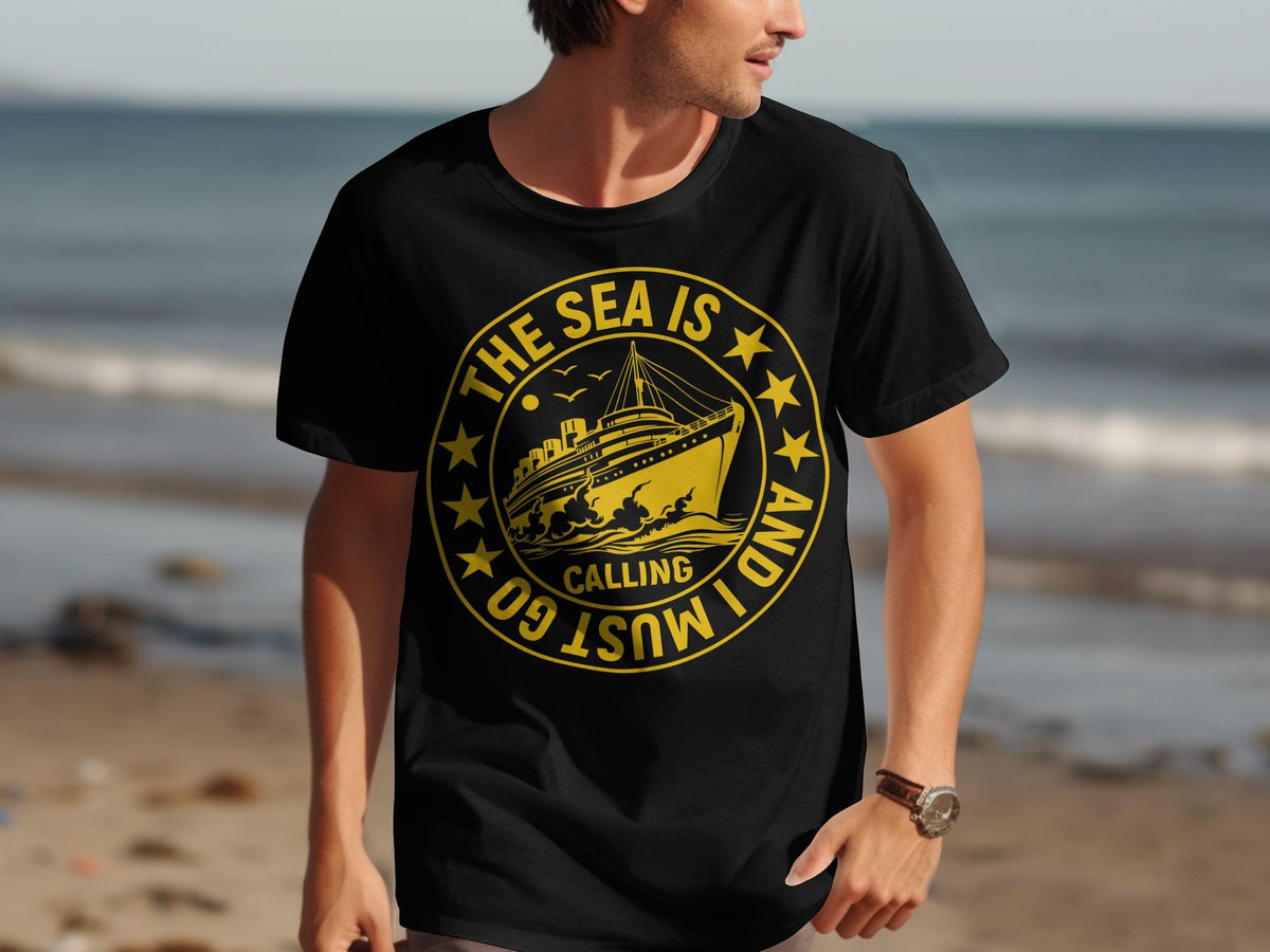 The Sea Is Calling And I Must Go Cruise Holiday TShirt Perfect for Cruise Vacation Nautical Adventure Tee Sea Lovers Shirt Graphic Tee – Everyday Comfort · Must-Have Style