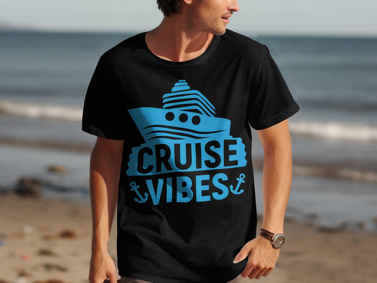 Cruise Vibes TShirt Perfect Gift for Cruise Holiday Fun Cruise Ship Tee Nautical Themed Shirt Vacation Ready Apparel Sea Adventure Graphic Tee – Premium Graphic · Great Gift For Fans