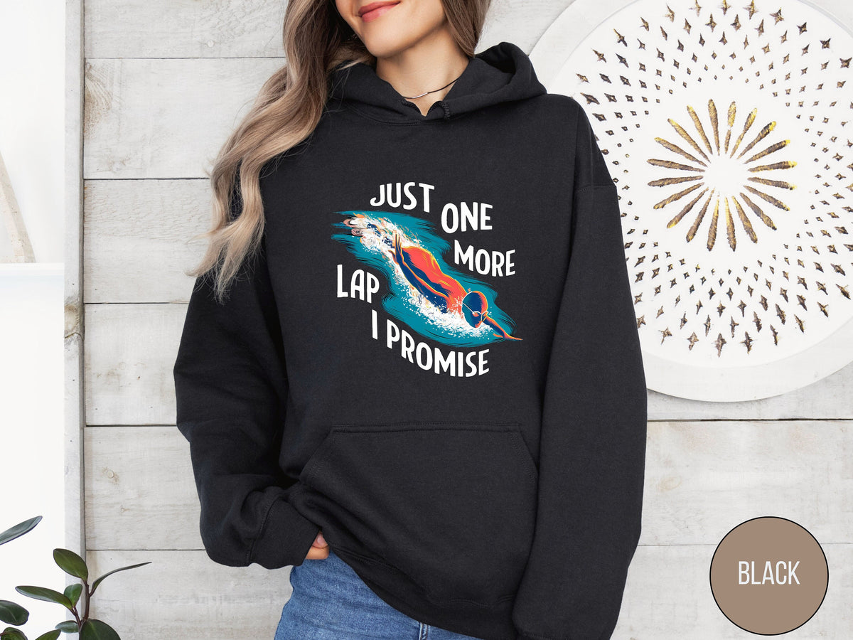 Swimming Hoodie Swimmer Hoodie Just one more lap Swimming Gifts Gift For Her Sports Hoodie Swim Team Hoodie Swim mom Sweatshirt Hoodie – Everyday Comfort · Top Pick For Any Outfit