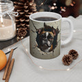 Coffee Mug Funny Bulldog Unique Dog Lover Gift Cute Pet Theme Coffee Cup Novelty Ceramic Mug for Dog Owners Cracked Wall Art Design Graphic Tee – Everyday Comfort · High-Quality Print