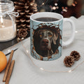 Coffee Mug Cute Dog Wall Break Mug Unique Dog Lover Gift Funny Pet Coffee Cup Animal Art Mug Brown Dog Design Dog Enthusiasts Quirky Graphic Tee – Premium Graphic · High-Quality Print