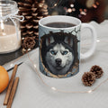 Coffee Mug Husky Dog Cool Husky Design Mug Breakthrough Wall Art Mug Siberian Husky Lover Gift Unique Dog Mug Husky Art Mug Graphic Tee – Warm & Stylish · Trending Graphic Apparel