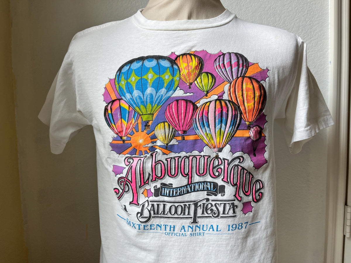 Vintage 1987 Albuquerque International Hot Air Balloon Fiesta 8039s TShirt Size M Graphic Tee – Warm & Stylish · Must-Have Style