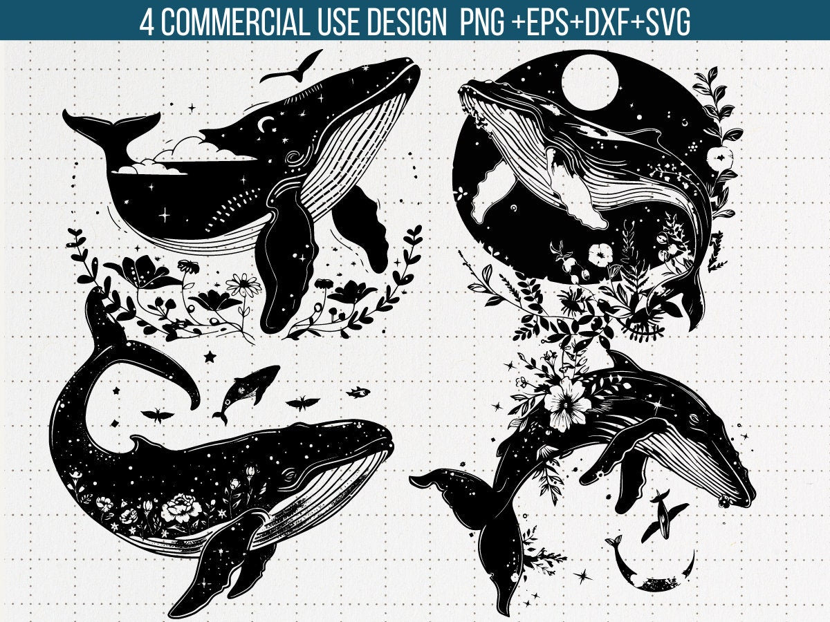 Whale Svg Celestial whale svg Magic whale svg Mystical whale svg Boho whale svg whale clipart Clip Art Cricut SVG Bundle Graphic Tee – Cozy Vibes · Trending Graphic Apparel