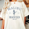 Retro Malibu Beach Club Tshirt Gift California Surfer Tee West Coast Garment Dyed Apparel Graphic Tee – Easygoing Wear · Must-Have Style