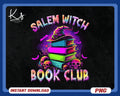 Salem Witch Book Club Png Spooky Season Png Retro Halloween Shirt Png Book Reader Png Spell Book Png Witchcraft Png Halloween Design Graphic Tee – Fan Favorite · Great Gift For Fans