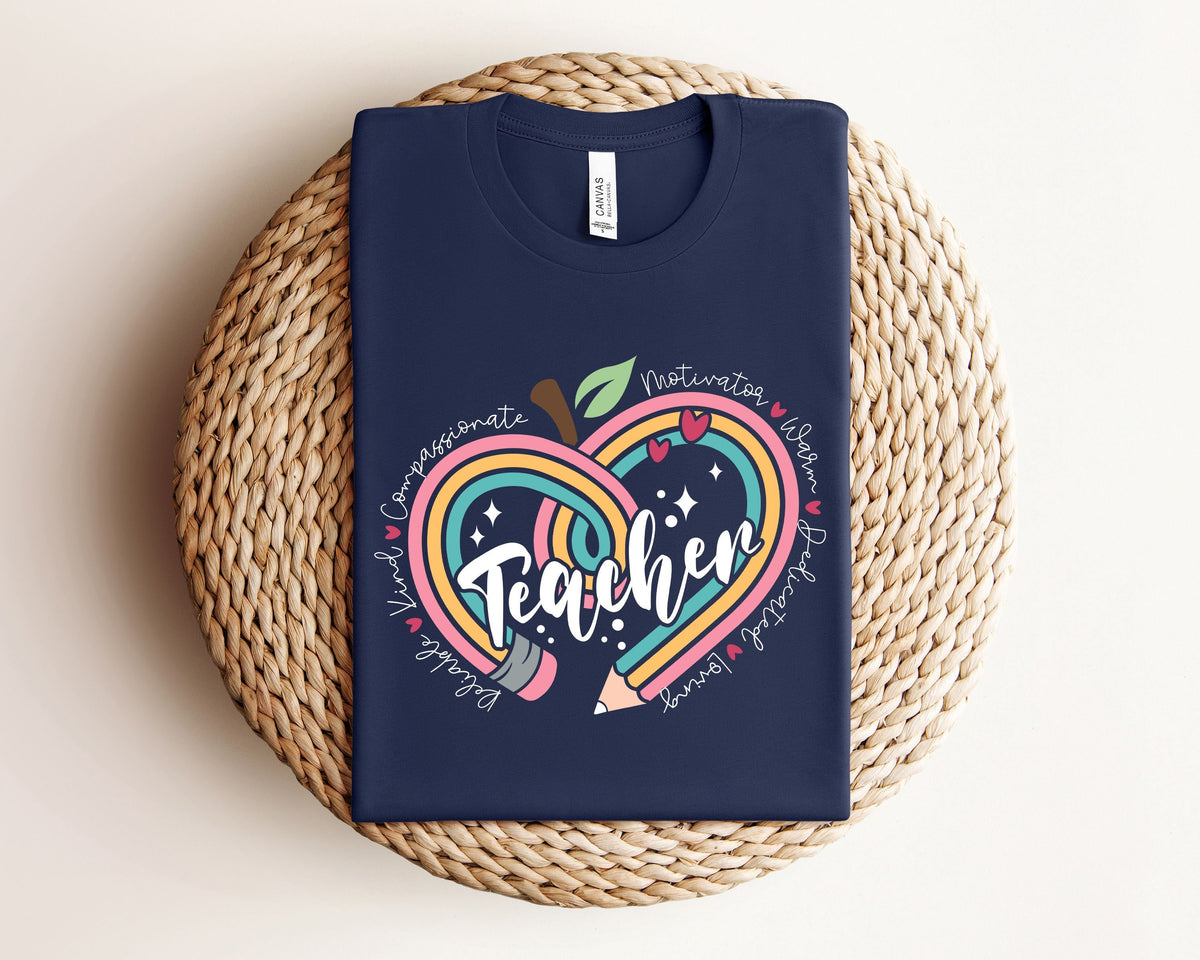 Teacher Shirt Teacher Shirts Back to School Shirt Gift for Teacher Teacher Appreciation Colorful Teacher Tee Graphic Tee – Fan Favorite · High-Quality Print