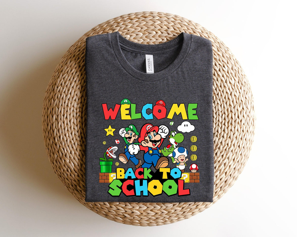 Welcome Back To School Shirt First Day Of School Shirt Back To School Shirt Teacher Life Shirt School Outfit Kids School Gift Shirt Graphic Tee – Soft Feel · Perfect For Daily Wear