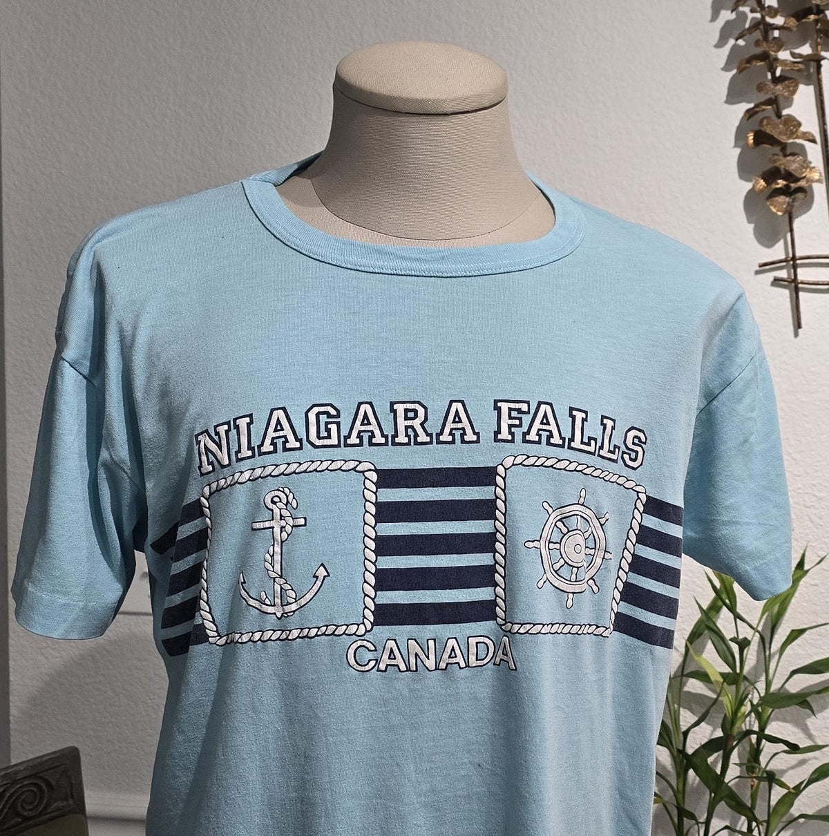 Vintage 80s Niagara Falls Canada light blue Tshirt size L Graphic Tee – Cozy Vibes · Top Pick For Any Outfit