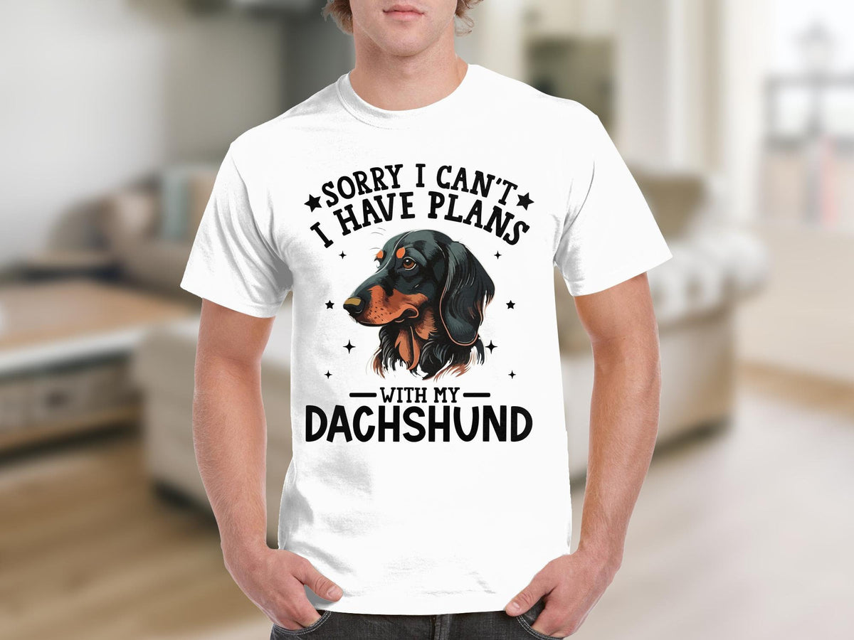 Dog T Shirt Sorry I Can39t I Have Plans With My Dachshund TShirt Funny Dog Lover Shirt Cute Pet Apparel Gift Dog Gifts Birthday Gifts Graphic Tee – Warm & Stylish · Perfect For Daily Wear