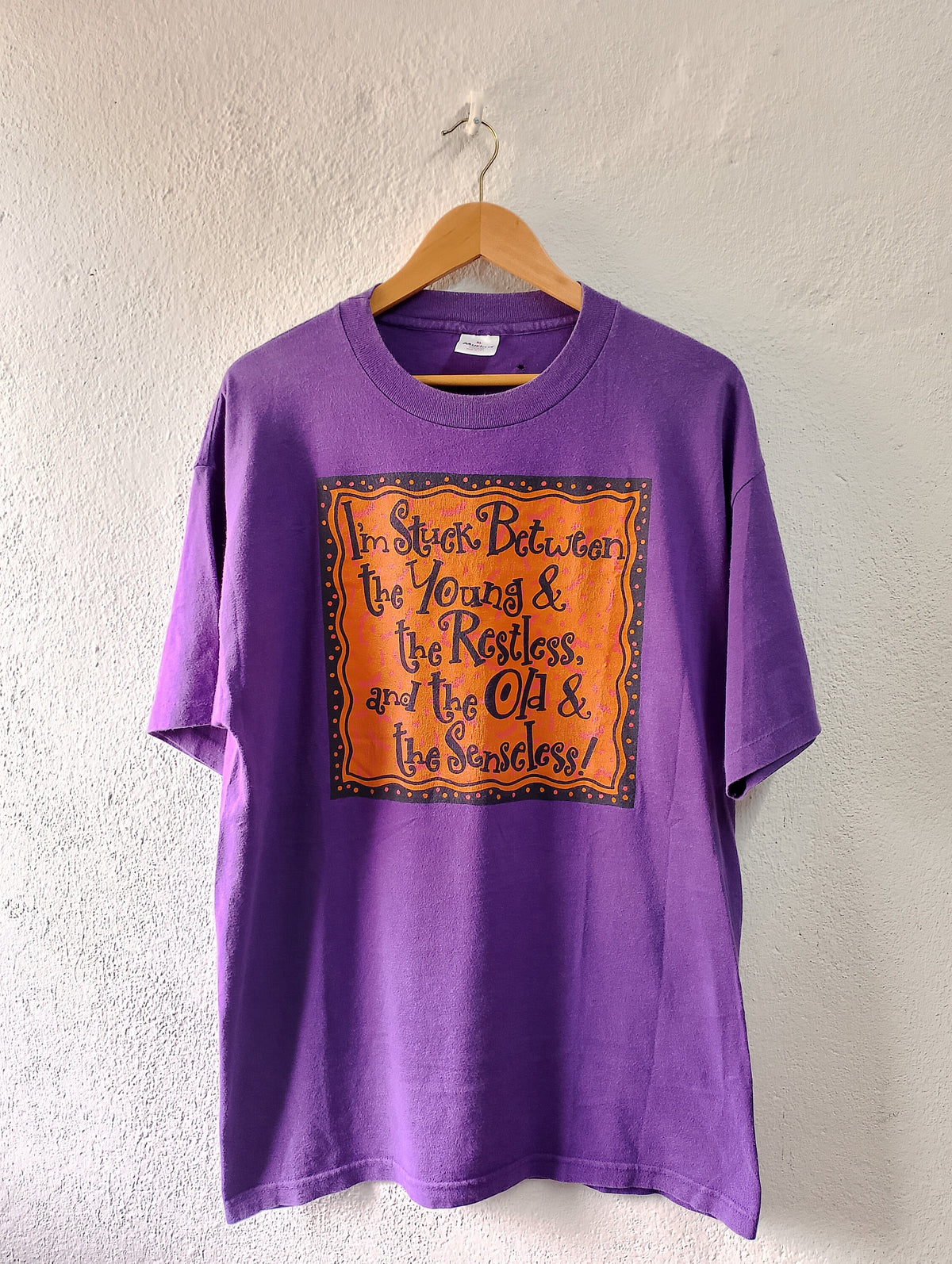 Vintage wording t shirt XL Graphic Tee – Cozy Vibes · Must-Have Style