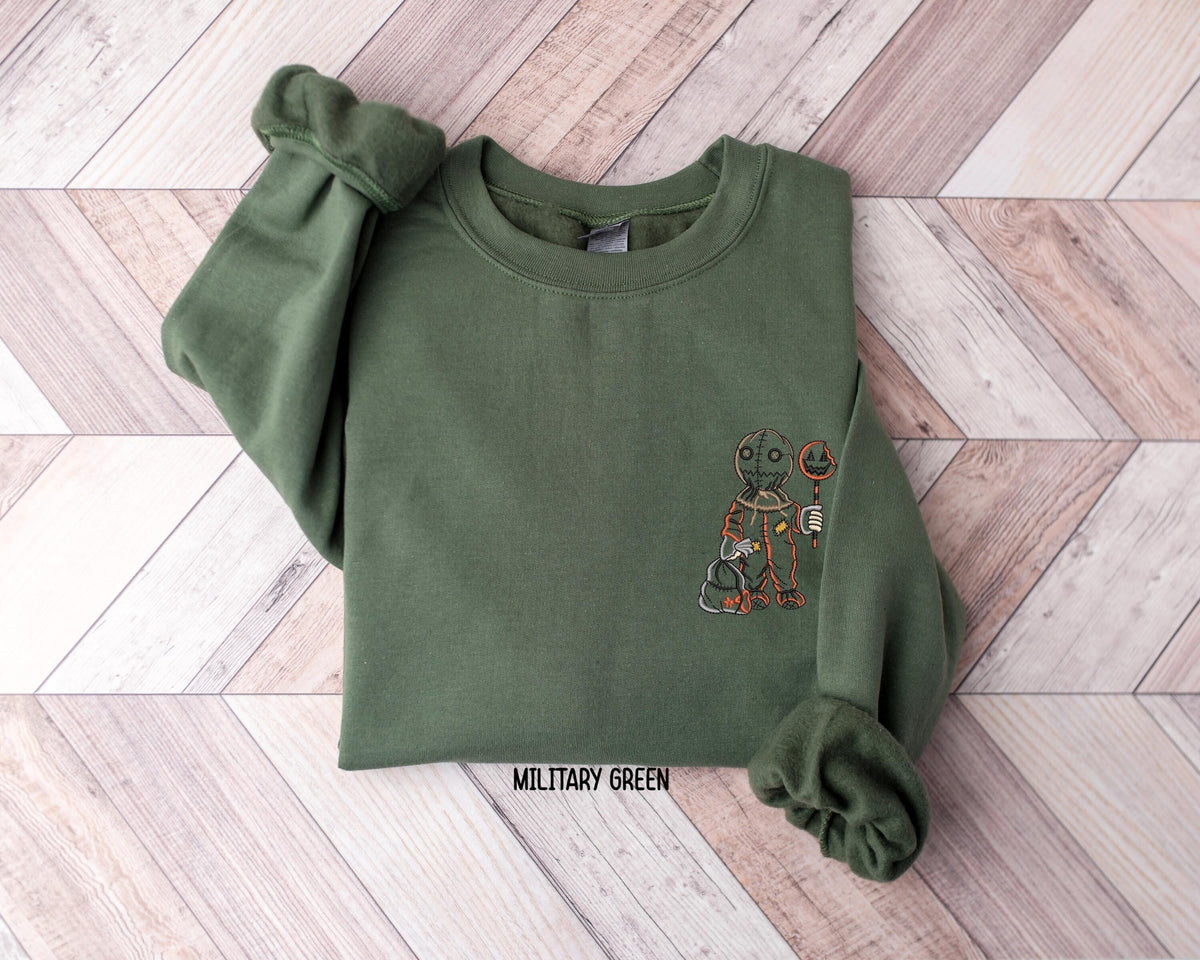 Embroidered Horror Sweatshirt Embroidered Halloween Shirt Horror Shirt Halloween Candy Sweater Halloween Shirt Halloween Sweatshirt Sweatshirt – Fan Favorite · Perfect For Daily Wear