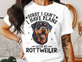 Dog T Shirt Sorry I Can39t I Have Plans With My Rottweiler Womens Ladyfit Dog T Shirt For Dog Lovers Funny Dog Owner Graphic Pet Apparel Gift Graphic Tee – Bold Style · Must-Have Style