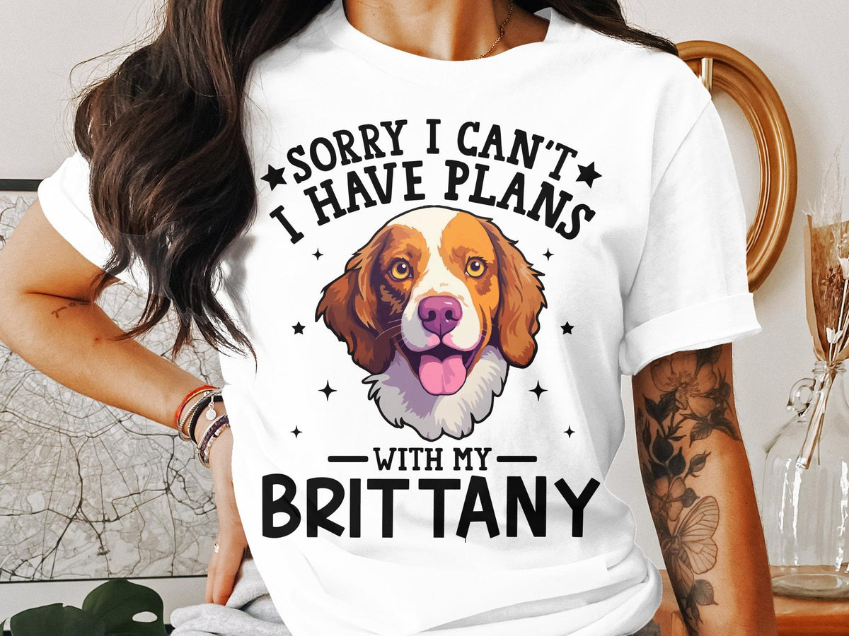 Dog T Shirt Sorry I Can39t I Have Plans With My Brittany Women39s Ladyfit Dog Lover TShirt Cute Dog Graphic Tee Funny Pet Owner Gift Graphic Tee – Aesthetic Look · Top Pick For Any Outfit