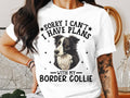 Dog T Shirt Sorry I Can39t I Have Plans With My Border Collie Dog Lovers Ladies Tee Women39s Cute Dog Shirt Border Collie Graphic TShirt Graphic Tee – Aesthetic Look · Top Pick For Any Outfit