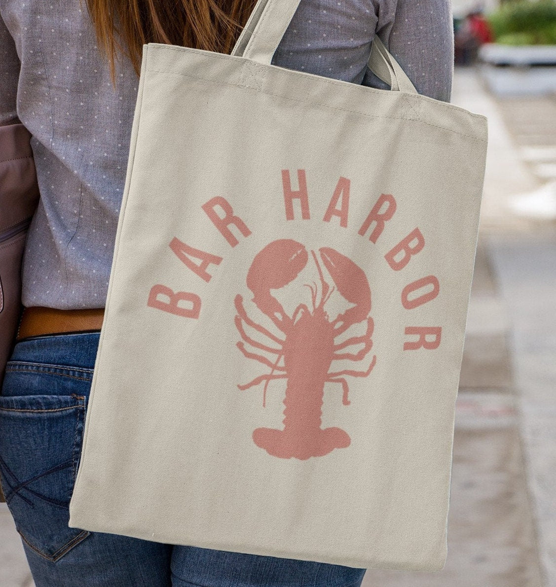 Bar Harbor Maine Lobster Tote Bag Gift Womens Cotton Canvas Carryall Tote Bag – Easygoing Wear · Trending Graphic Apparel