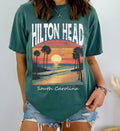 Retro Hilton Head Beach Tshirt Gift South Carolina Tee Graphic Tee – Warm & Stylish · High-Quality Print