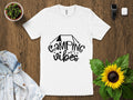 Unisex Camping Vibes T Shirt Outdoor Lover39s Tee Nature Adventure Shirt Graphic Campfire Shirt Graphic Tee – Cozy Vibes · Perfect For Daily Wear