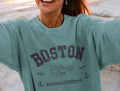 Boston Lobster Beach Crewneck Sweatshirt Gift Nautical Massachusetts Garment Dyed Pullover Souvenir Sweatshirt – Aesthetic Look · High-Quality Print