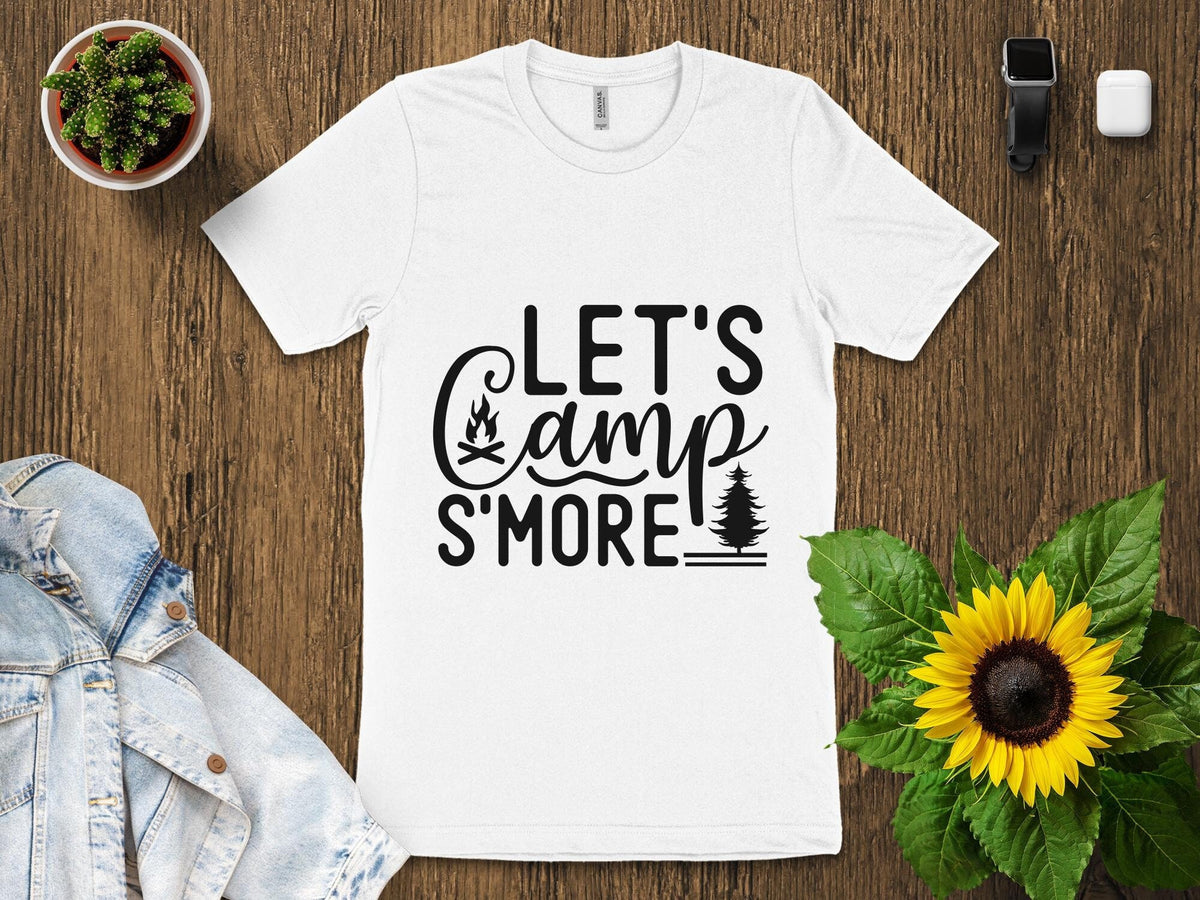 Let39s Camp S39more Graphic Tee Camping T Shirt Unisex Nature Lover Shirt Casual Outdoor Adventure Apparel Graphic Tee – Bold Style · Perfect For Daily Wear