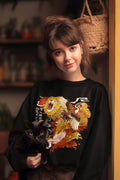 Lion Crane Hoodie Wildlife Sweatshirt Japanese Sweater Streetwear Hooded Safari Zoo Hoody Urban Graphic Shirt Street Wear Clothing Hoodie – Bold Style · Great Gift For Fans