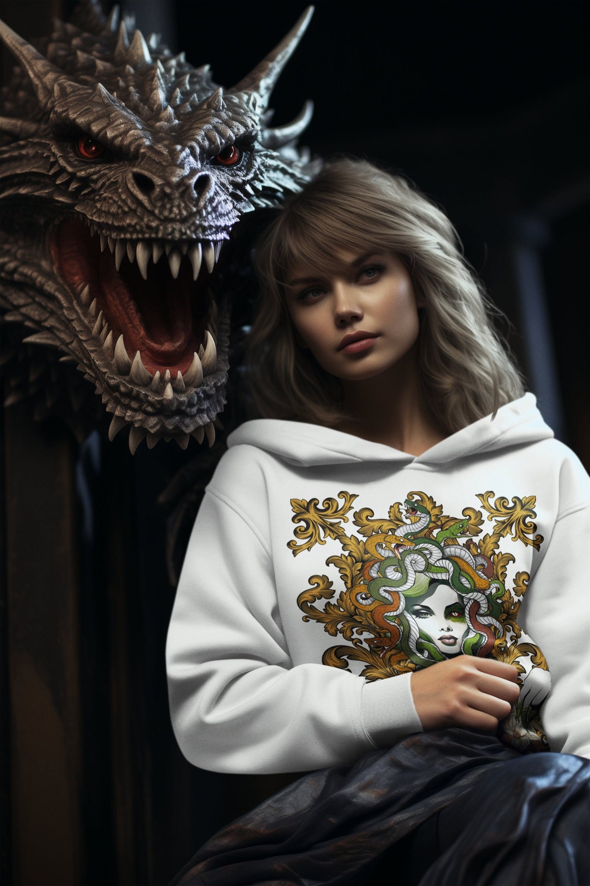 Medusa Snake Hoodie Goddess Sweatshirt Mythology Sweater Greek Witch Hoody Dark Academia Hooded Witchy Graphic Tee Goth Crewneck Shirt Hoodie – Premium Graphic · Perfect For Daily Wear