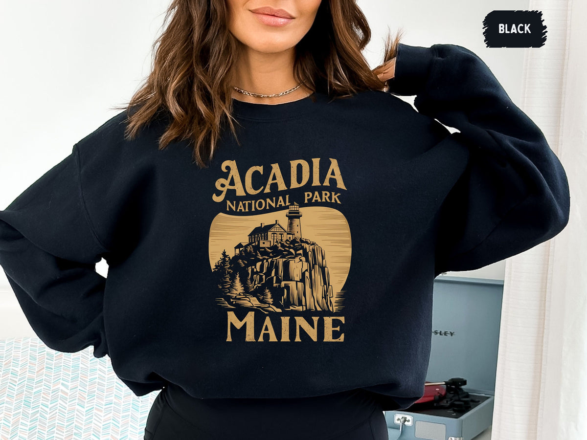 Acadia National Park Sweatshirt Maine Sweater National Park Sweat Bar Harbor Souvenir Hiking tshirt Camping Trip Sweater Granola Girl Sweatshirt – Fan Favorite · Great Gift For Fans