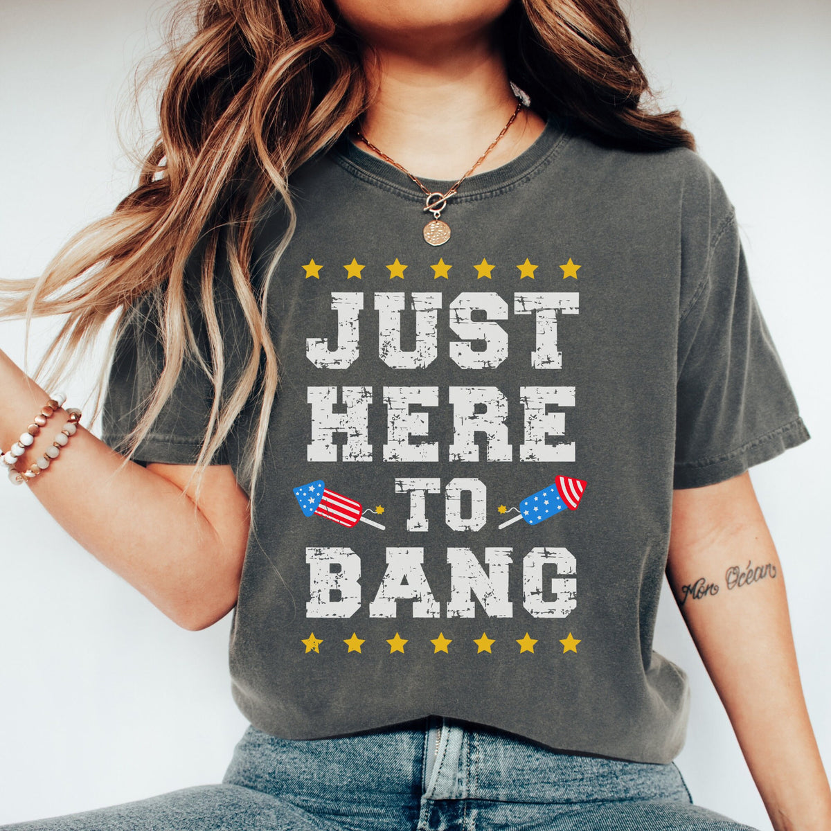Just Here To Bang Shirt Retro July 4th Shirt July 4th Tee Independence Day Shirt 4th of July Party TShirt Trendy Usa Celebration Shirt Graphic Tee – Fan Favorite · Trending Graphic Apparel