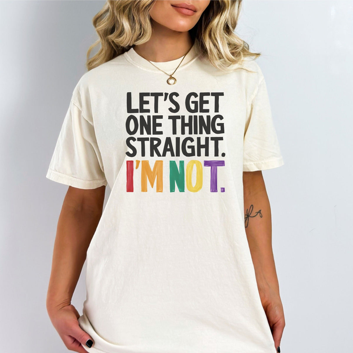 Lets Get One Thing Straight I39m Not Proud Ally Gay Pride Shirt LGBTQ Shirt Queer Shirt Lesbian Shirt LGBT Shirt Gay Pride Shirt Graphic Tee – Premium Graphic · Great Gift For Fans