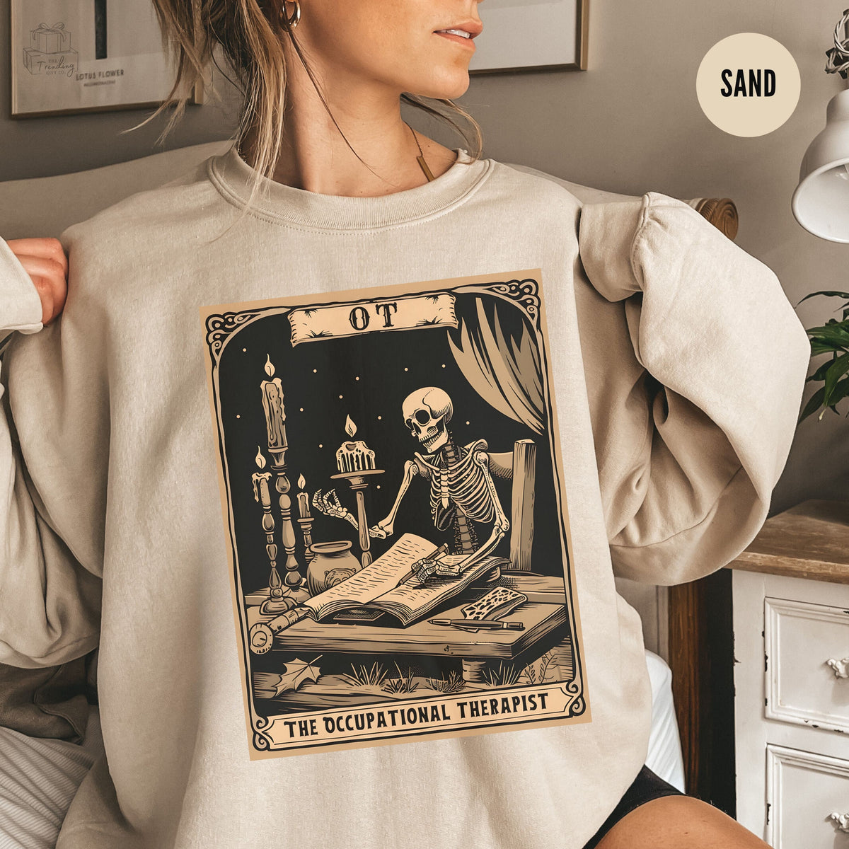 Occupational Therapy SweatshirtSkull Tarot ShirtOt Graduation Gift Future Ota Therapist COTA Sweater Sarcastic Skeleton Crewneck Sweatshirt – Bold Style · Must-Have Style