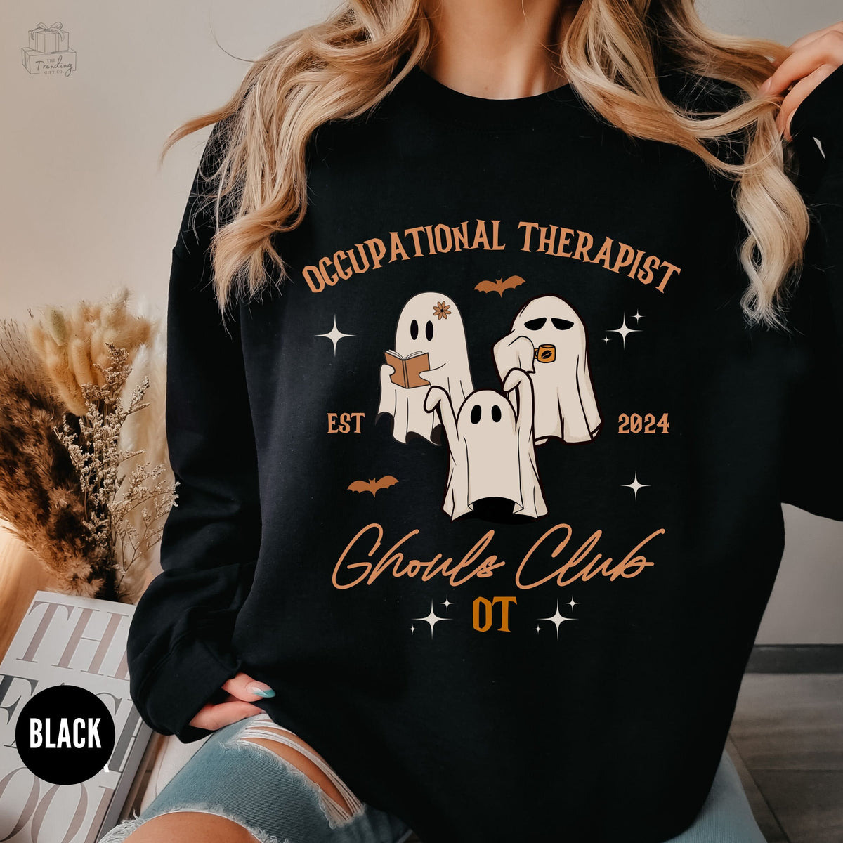 Occupational Therapy Sweatshirt Halloween Therapist Sweater Cute Fall Shirt for Future OT Therapist Ot Gifts Aesthetic Therapy OT Squad Sweatshirt – Soft Feel · Trending Graphic Apparel