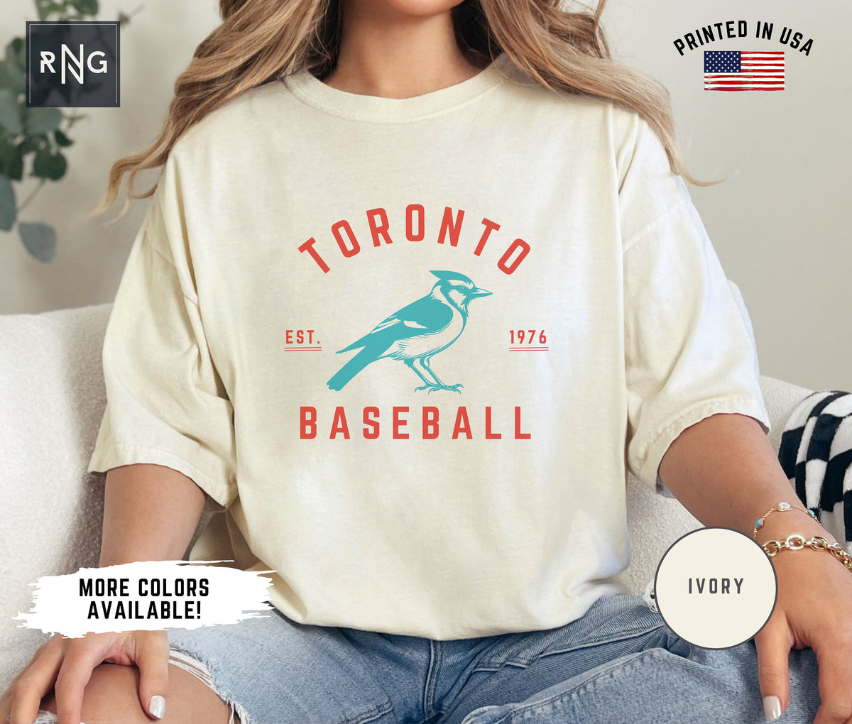 Toronto Baseball Shirt Blue Jay Baseball Gameday Shirt Retro Toronto Sports Apparel Blue Jay Baseball Shirt Fan Gift Blue Jay Fan Gift Graphic Tee – Feel-Good Design · High-Quality Print