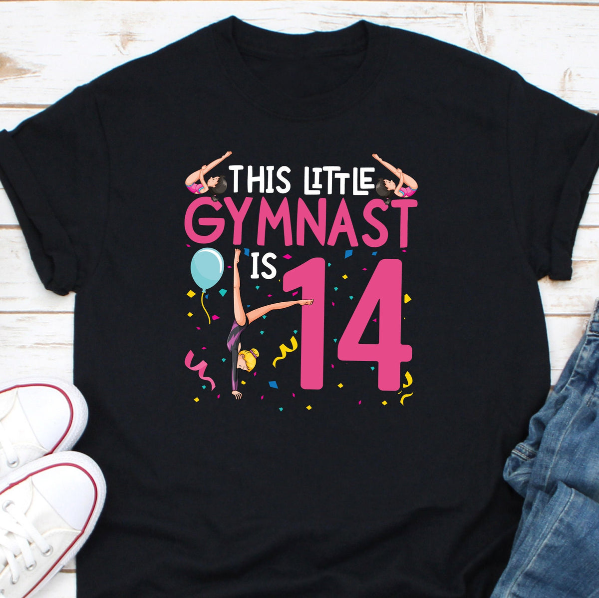 This Little Gymnast Is 14 Shirt Gymnast Shirt Future Olympian Shirt Gymnastics Shirt Gymnast Birthday Shirt Olympian Gymnast Shirt Graphic Tee – Aesthetic Look · Must-Have Style