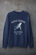 Alaska Crewneck Sweatshirt Whale Lover Gift Kenai Fjords Shirt Ocean Humpback Whale Gift Sweatshirt – Cozy Vibes · Must-Have Style