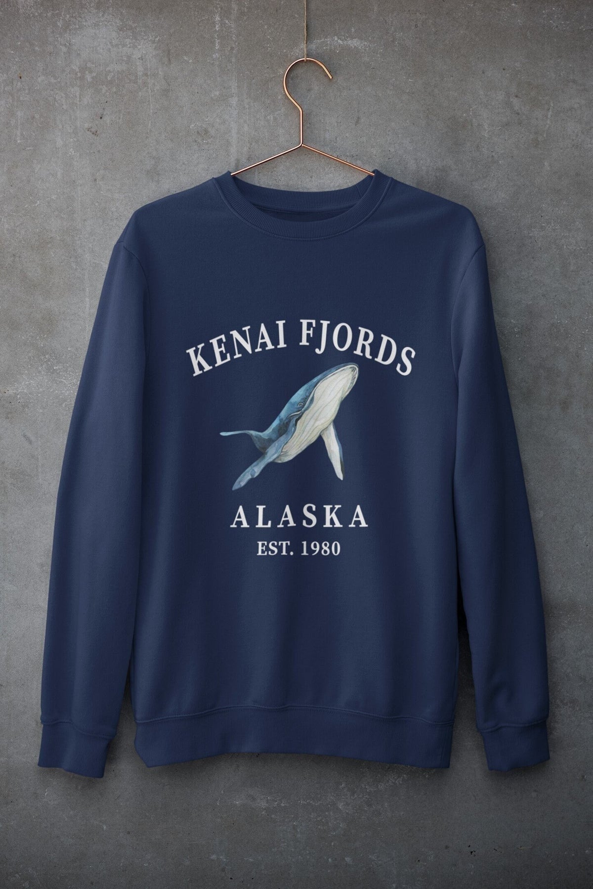 Alaska Crewneck Sweatshirt Whale Lover Gift Kenai Fjords Shirt Ocean Humpback Whale Gift Sweatshirt – Cozy Vibes · Must-Have Style