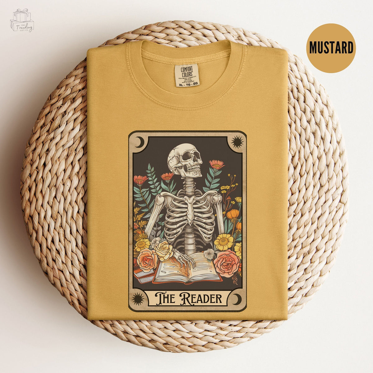 The Reader Tarot Card Shirt Skeleton Reading Shirt Unisex Tarot Card Shirt Book Lover Gift Bookish GiftTarot Lover Gift Graphic Tee – Feel-Good Design · Trending Graphic Apparel