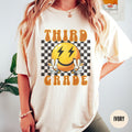 Third Grade Comfort Colors Retro Teacher Shirt 3rd Grade Checkered Teach Tshirt Back to School 2024 Elementary Tee Grade Level Teaching Graphic Tee – Premium Graphic · Trending Graphic Apparel