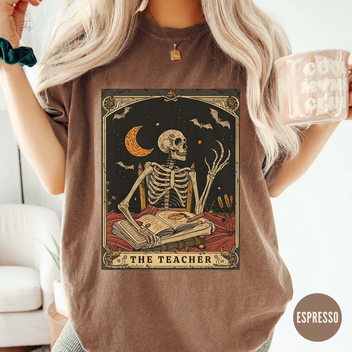 Skeleton Teacher Tarot Card Shirt Fall Teacher Dark Academia Tshirt Elementary Teaching Gift Skull Halloween Tee Cool Teacher Shirt Graphic Tee – Premium Graphic · Trending Graphic Apparel
