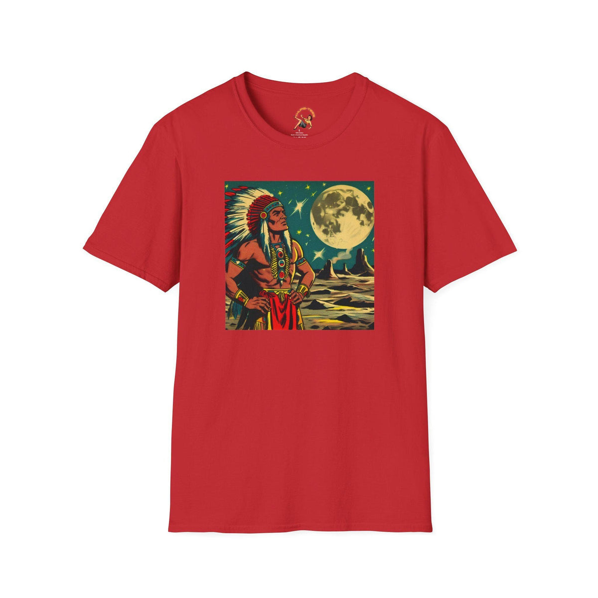 Native American Moon Shirt Indian Warrior Tee Retro 5039s Comic T Shirt Vintage Fifties Comics Sci Fi Science Fiction Graphic Tee – Premium Graphic · Trending Graphic Apparel